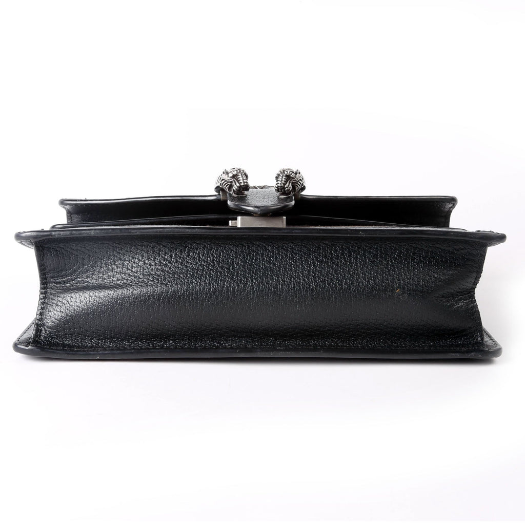 Gucci 499623 Dionysus Small GG Denim Black Denim/Silver