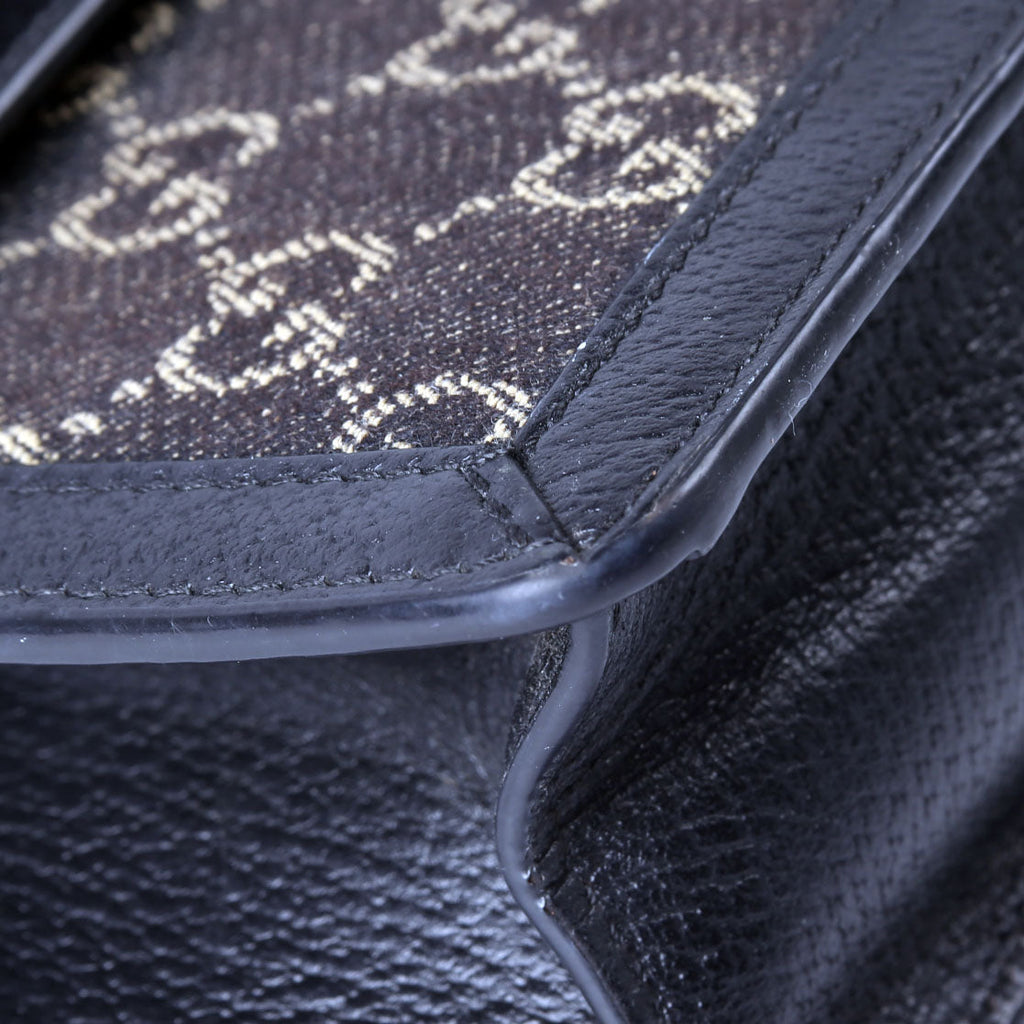 Gucci 499623 Dionysus Small GG Denim Black Denim/Silver