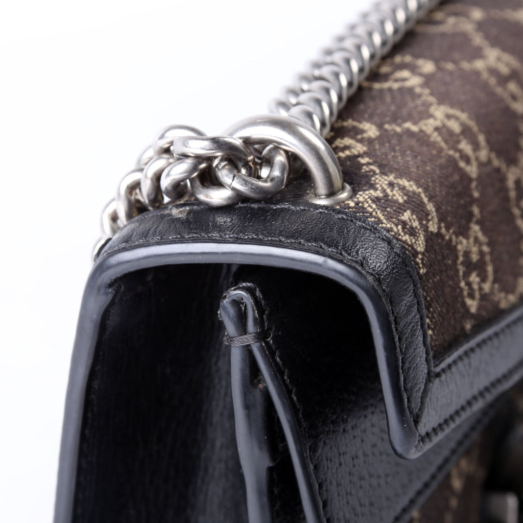 Gucci 499623 Dionysus Small GG Denim Black Denim/Silver