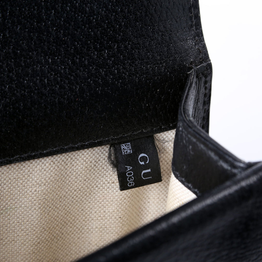 Gucci 499623 Dionysus Small GG Denim Black Denim/Silver