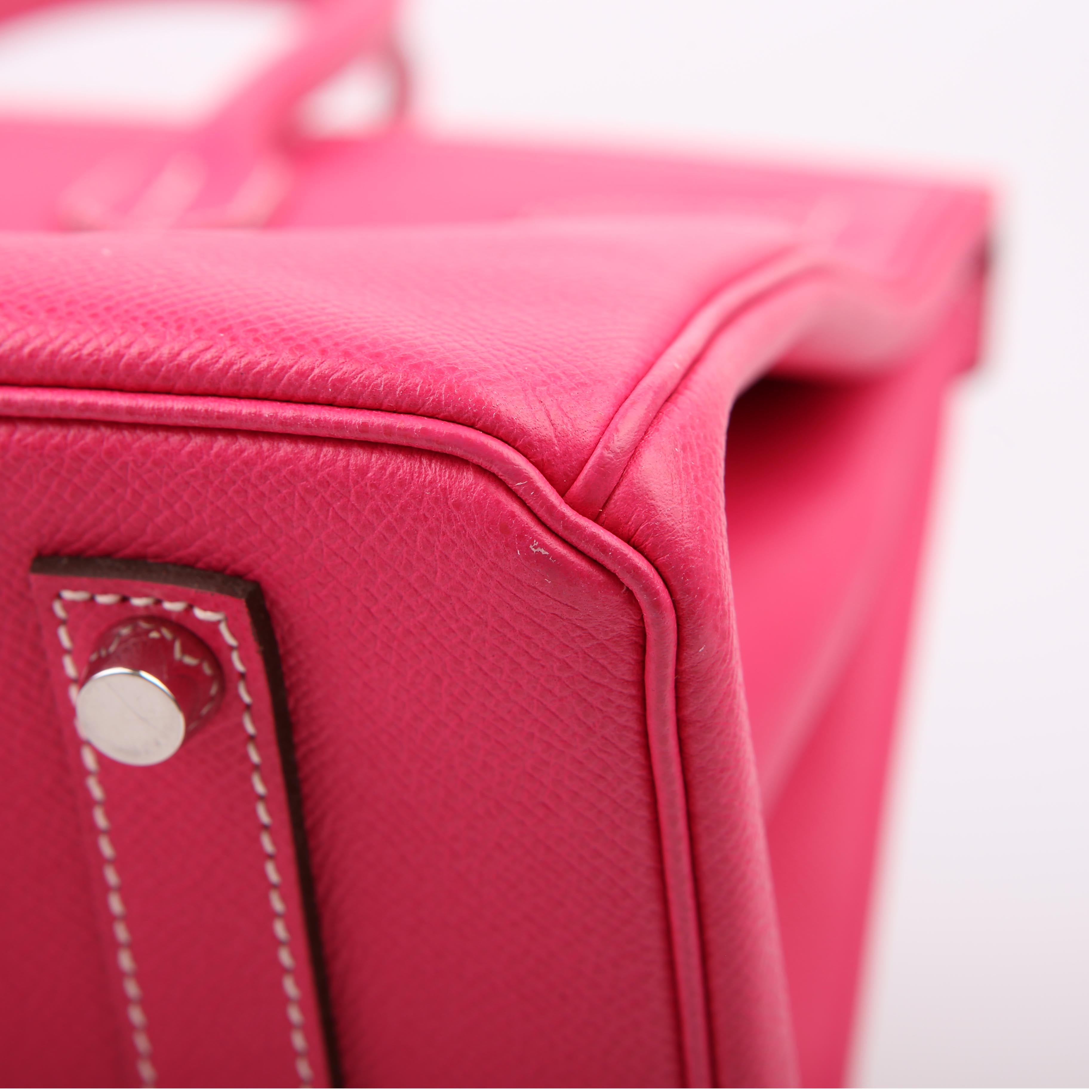 Hermes Candy Birkin 35 Epsom Rose Tyrien/Palladium 2013