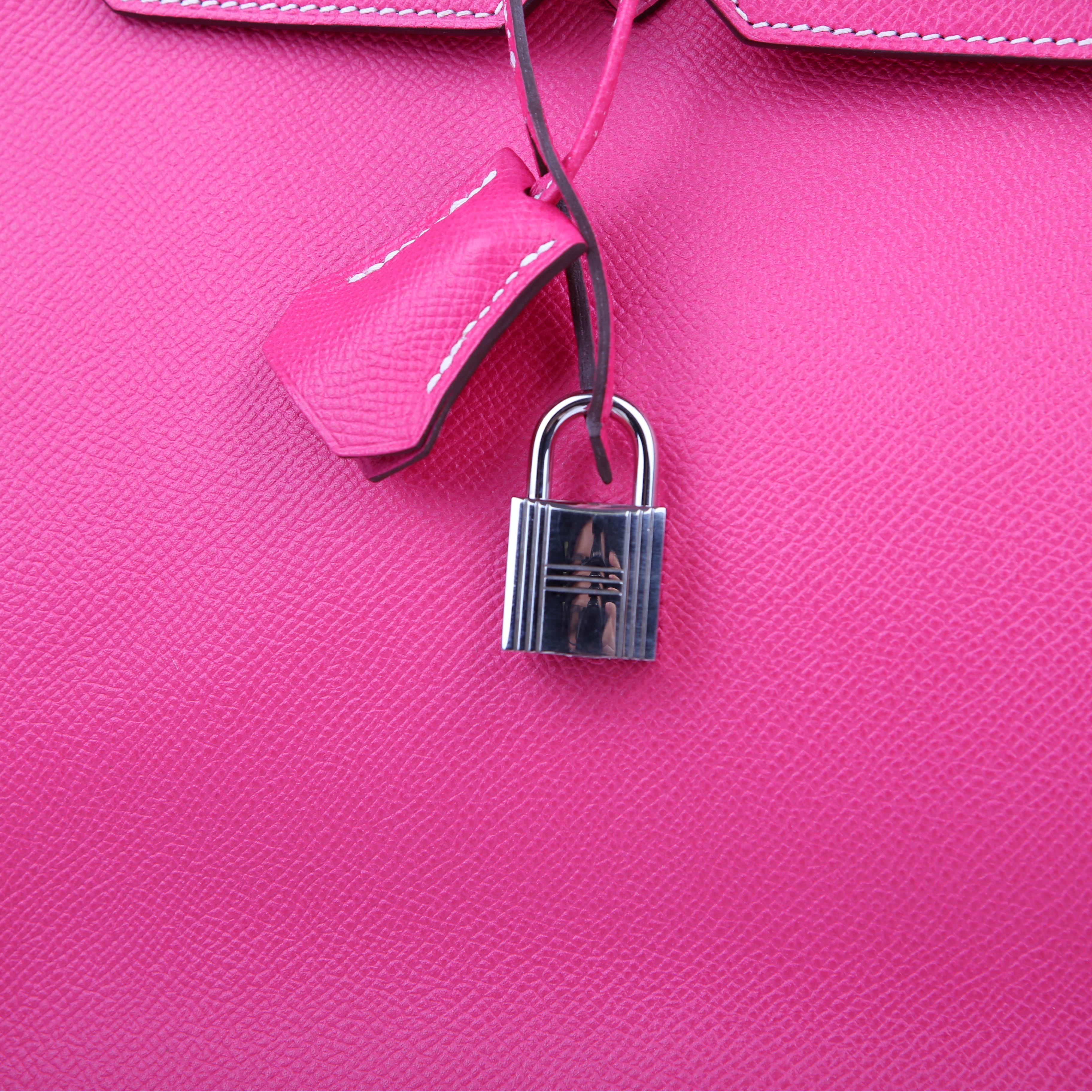 Hermes Candy Birkin 35 Epsom Rose Tyrien/Palladium 2013