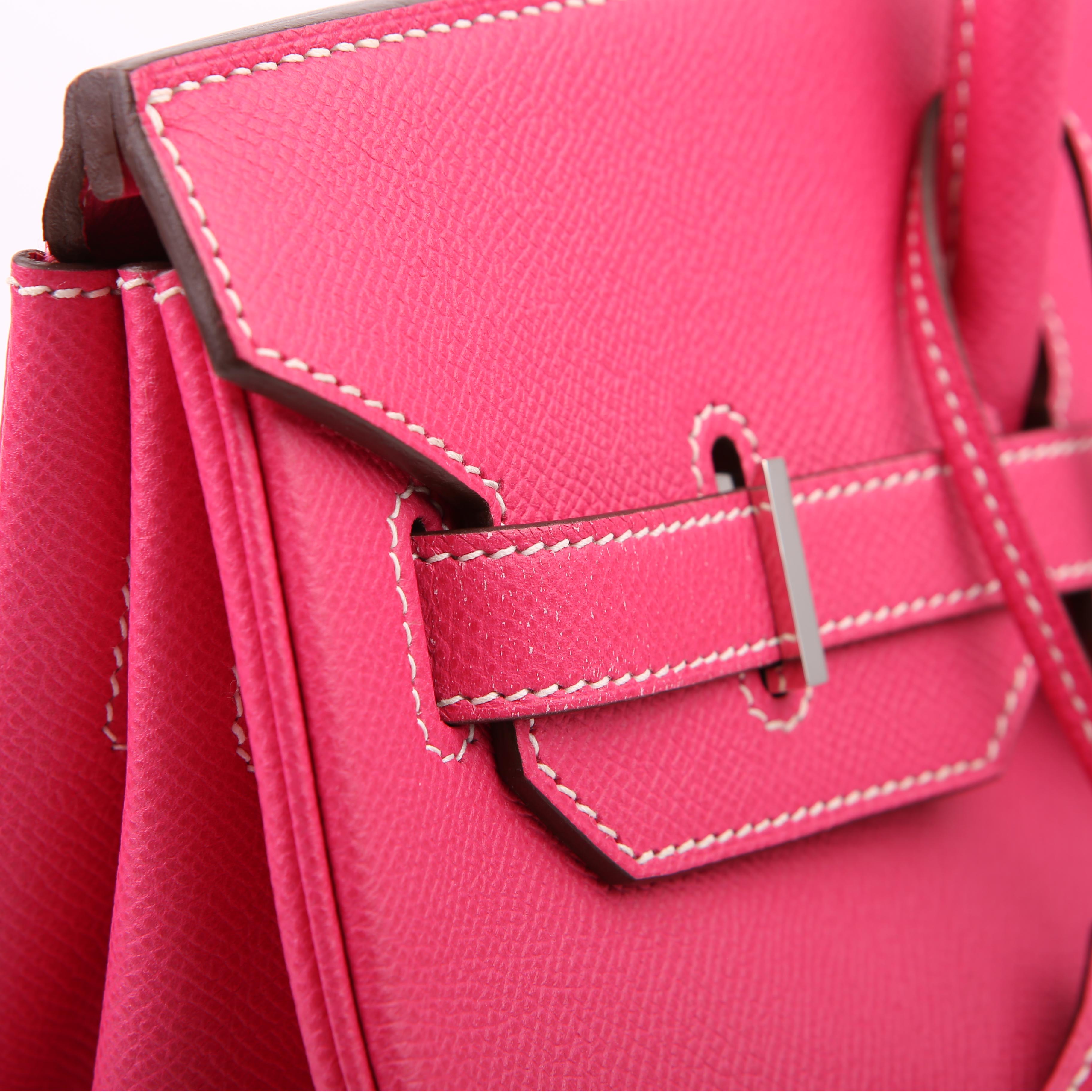Hermes Candy Birkin 35 Epsom Rose Tyrien/Palladium 2013