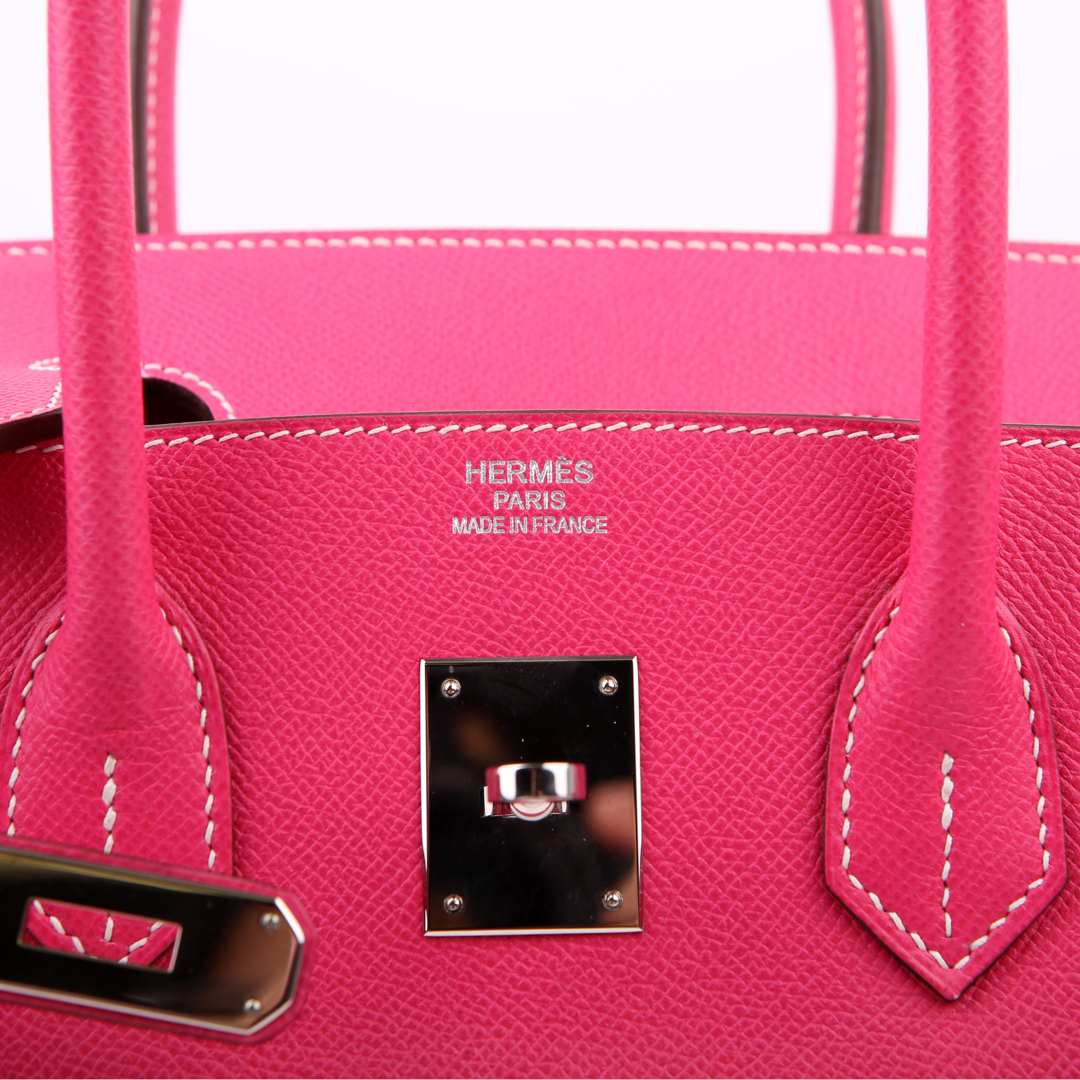 Hermes Candy Birkin 35 Epsom Rose Tyrien/Palladium 2013