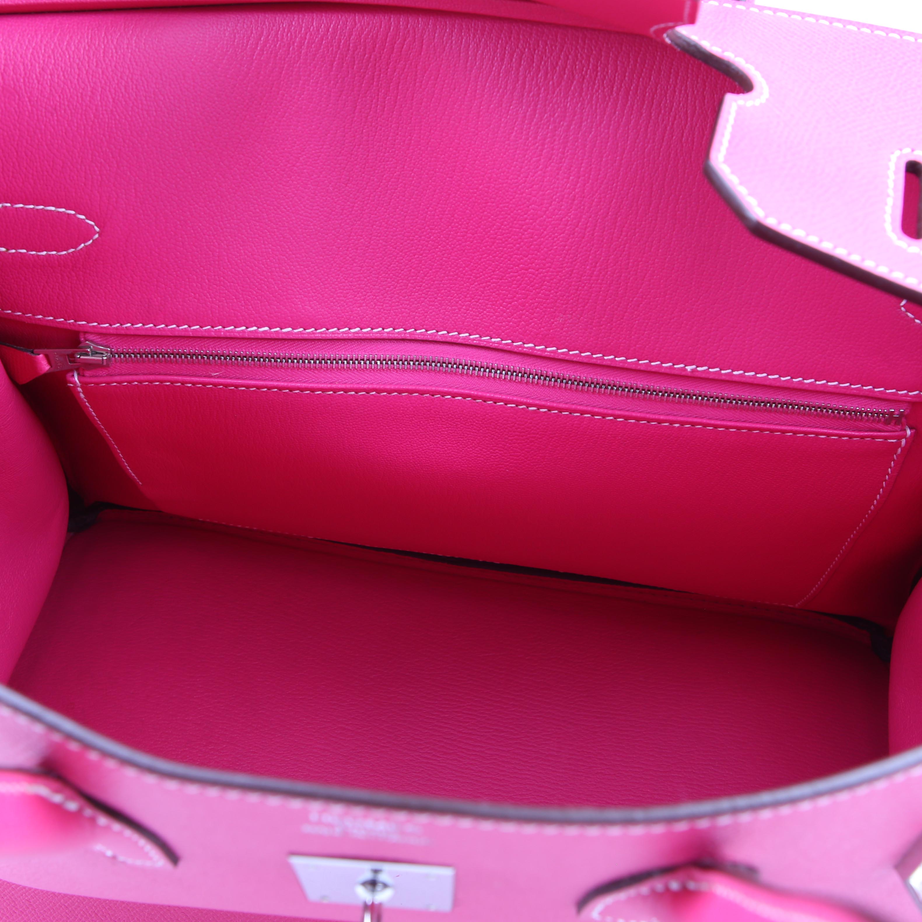 Hermes Candy Birkin 35 Epsom Rose Tyrien/Palladium 2013