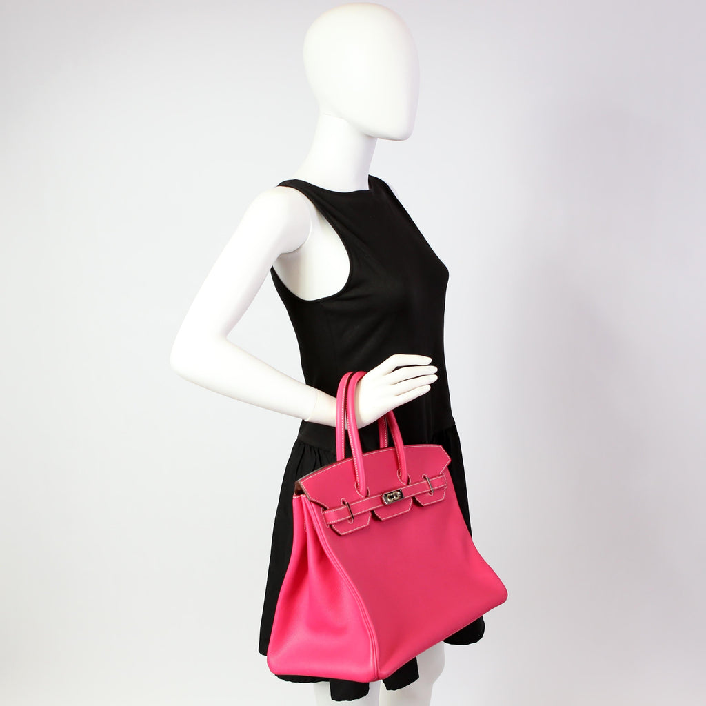 Hermes Candy Birkin 35 Epsom Rose Tyrien/Palladium 2013