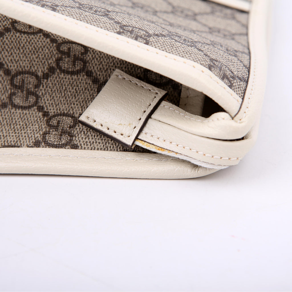 Gucci 598234 GG Supreme Ophidia Toiletry Case White