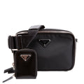 Prada 2VH070 Re-Nylon Small Brique Bag Black/Silver