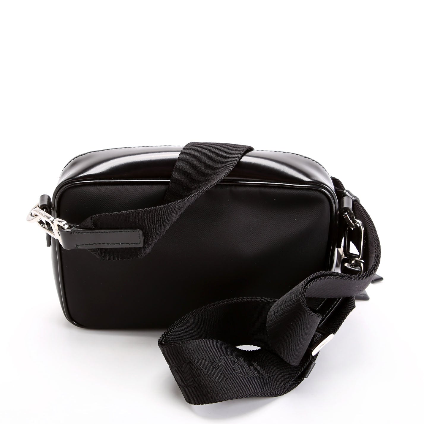 Prada 2VH070 Re-Nylon Small Brique Bag Black/Silver