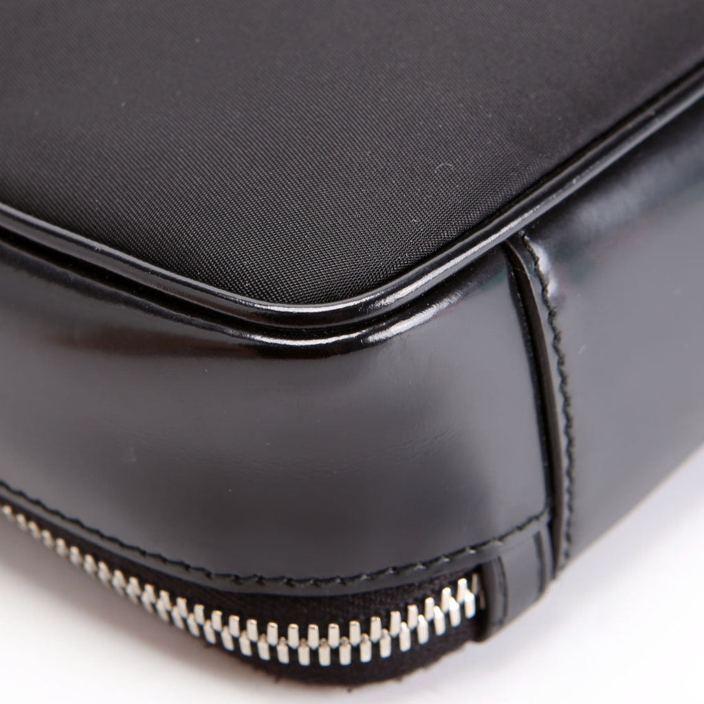 Prada 2VH070 Re-Nylon Small Brique Bag Black/Silver