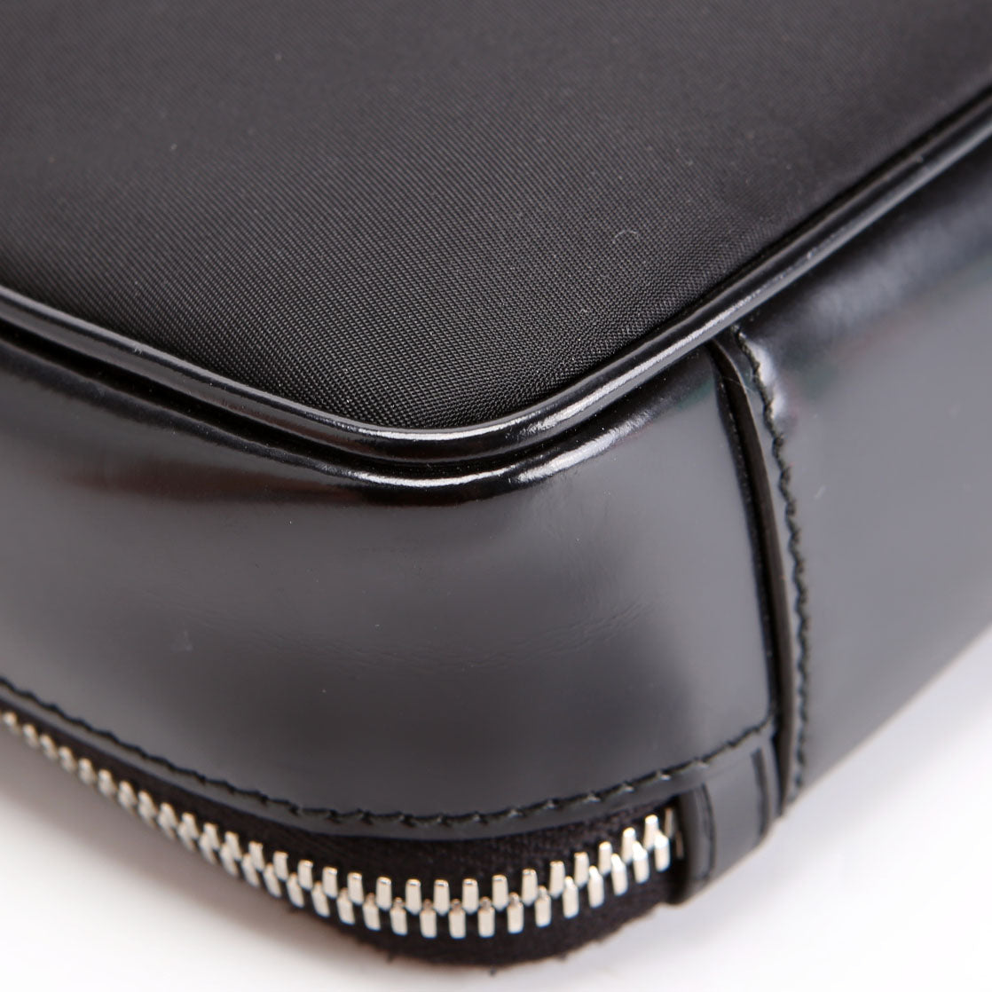 Prada 2VH070 Re-Nylon Small Brique Bag Black/Silver