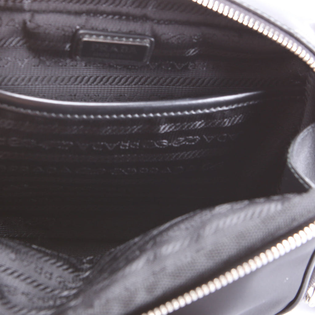 Prada 2VH070 Re-Nylon Small Brique Bag Black/Silver