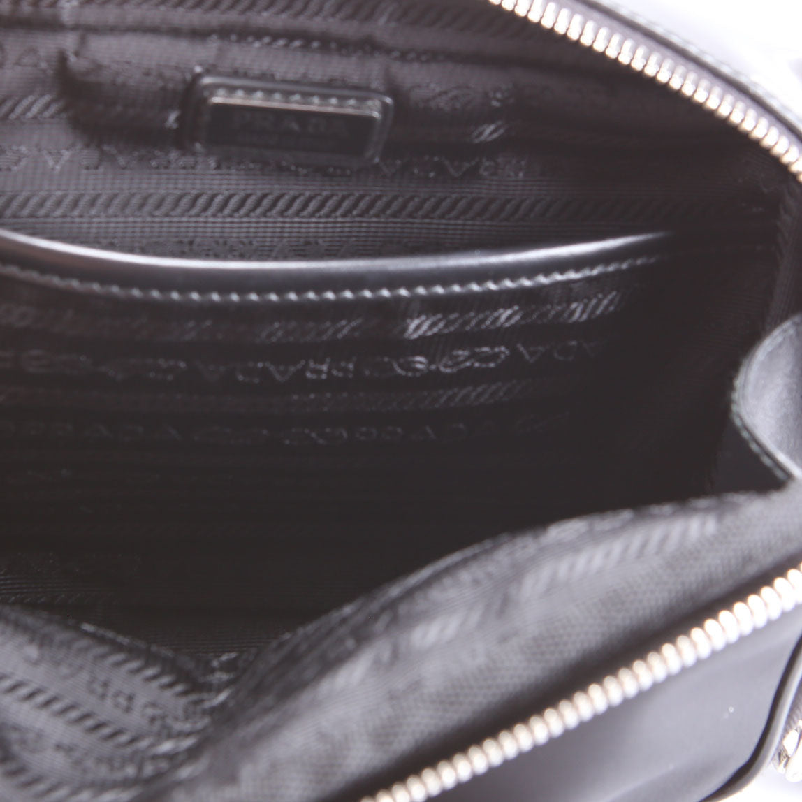 Prada 2VH070 Re-Nylon Small Brique Bag Black/Silver