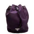 Prada 1NA369 Tessuto Nylon Drawstring Pouch Dark Purple