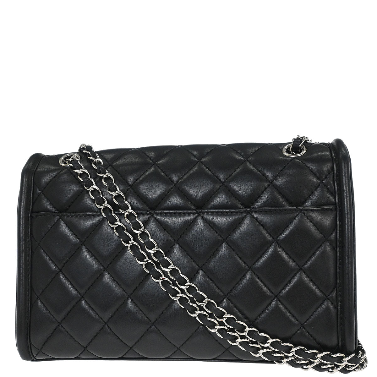 Chanel 2014-2015 Black Lambskin Geometric Flap Shoulder Bag