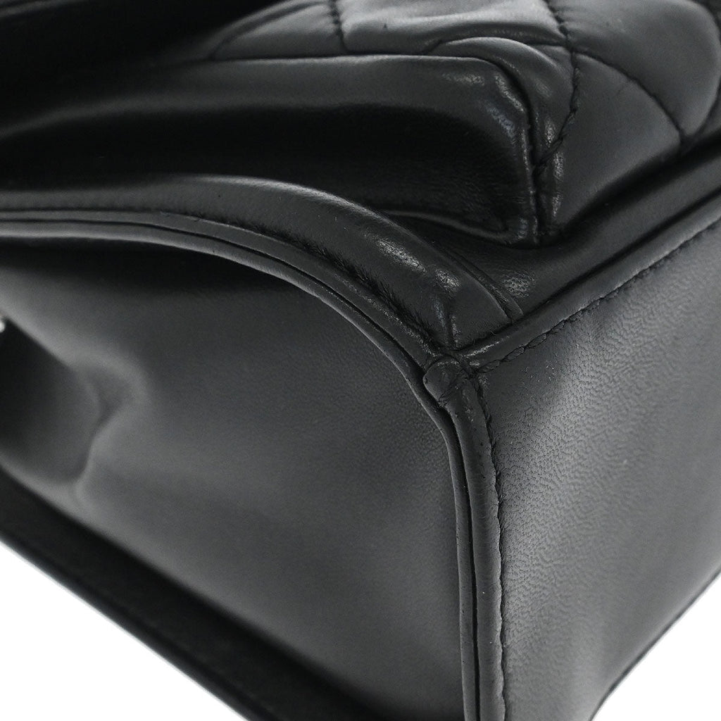 Chanel 2014-2015 Black Lambskin Geometric Flap Shoulder Bag