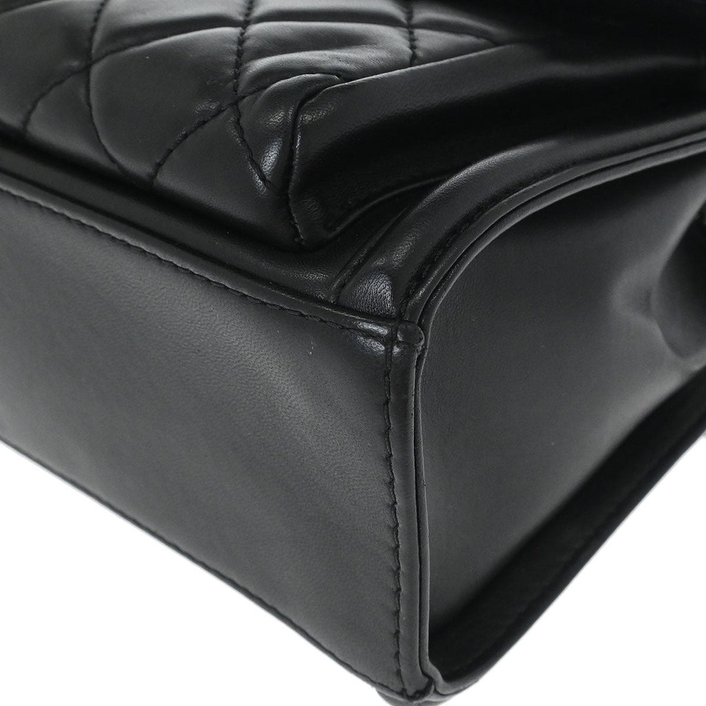 Chanel 2014-2015 Black Lambskin Geometric Flap Shoulder Bag