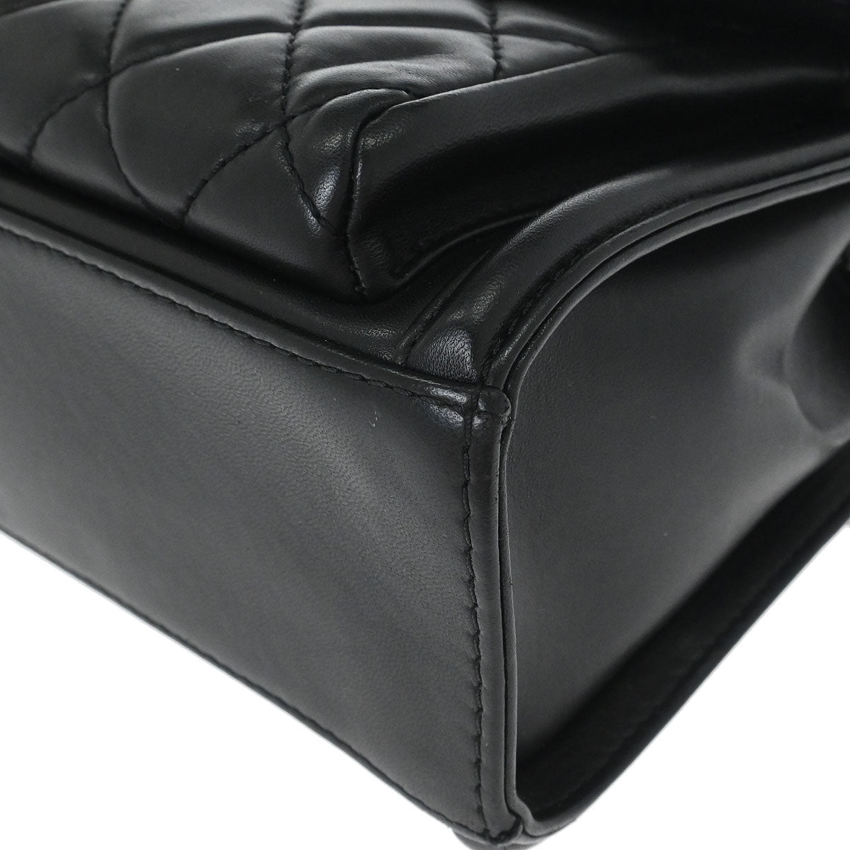 Chanel 2014-2015 Black Lambskin Geometric Flap Shoulder Bag