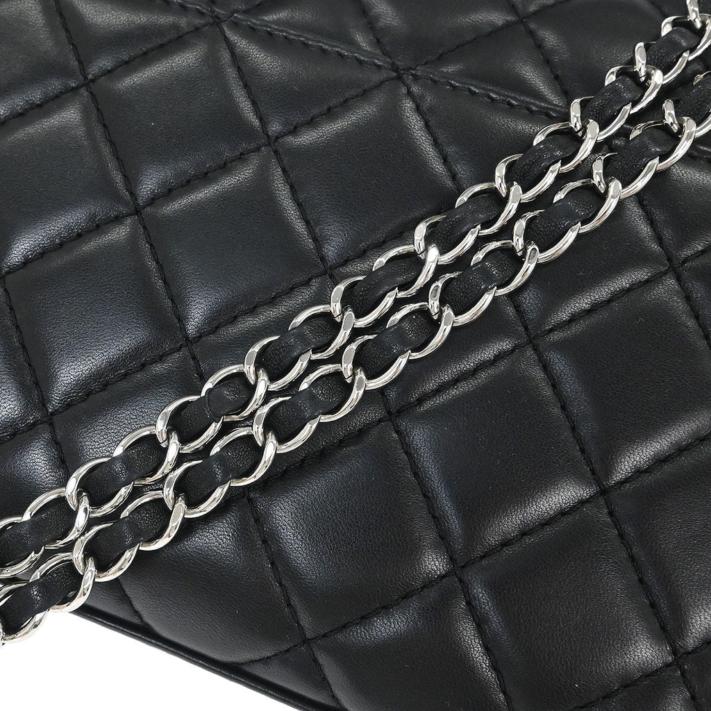 Chanel 2014-2015 Black Lambskin Geometric Flap Shoulder Bag