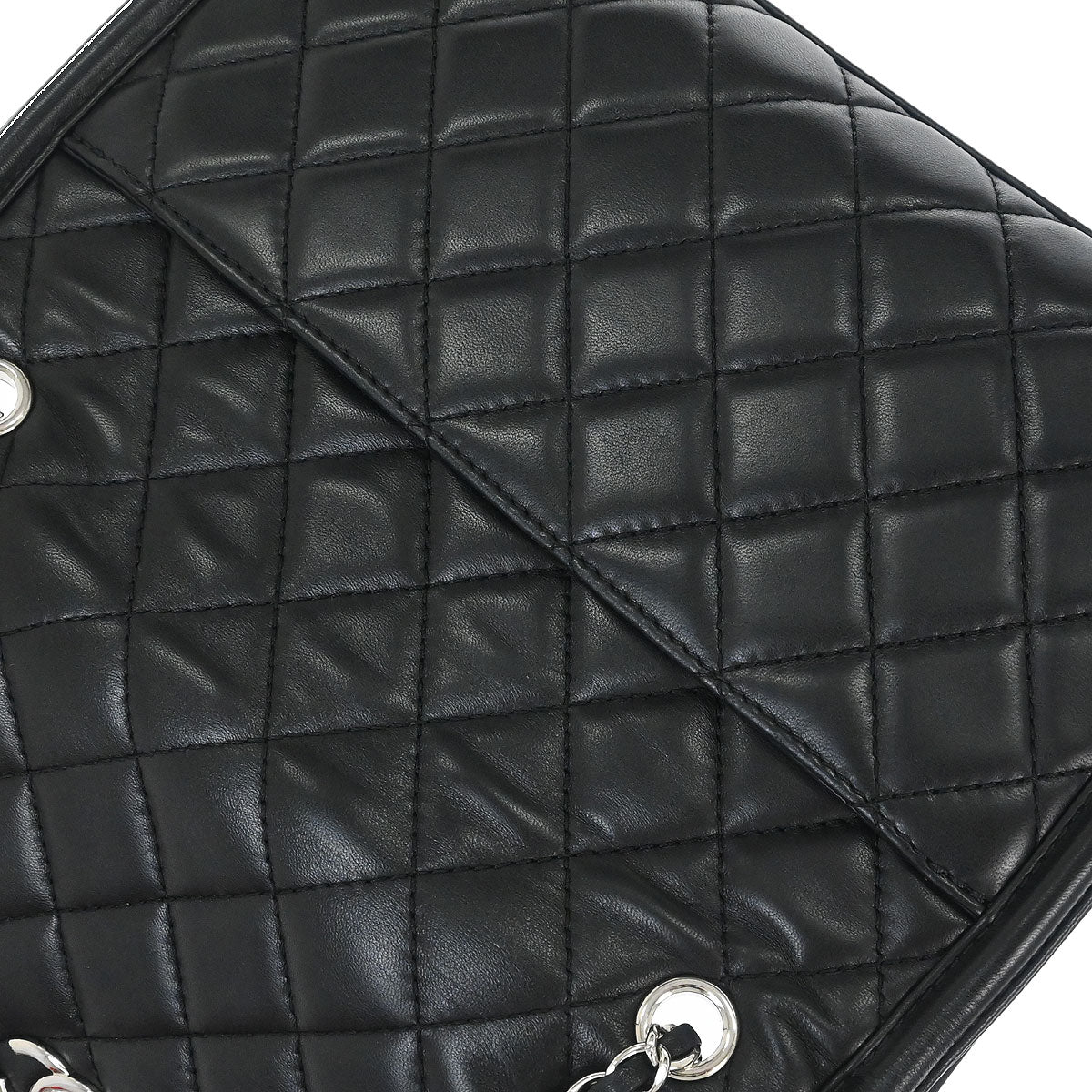 Chanel 2014-2015 Black Lambskin Geometric Flap Shoulder Bag