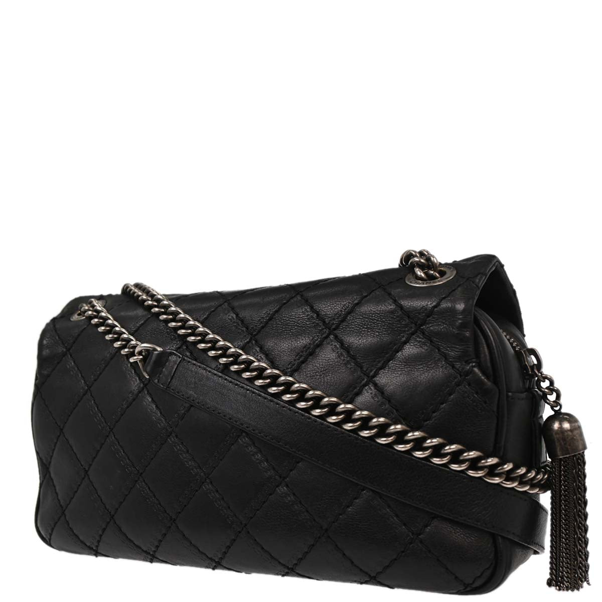 Chanel 2013-2014 Black Calfskin Coco Sporran Shoulder Bag