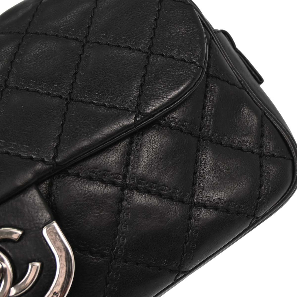 Chanel 2013-2014 Black Calfskin Coco Sporran Shoulder Bag