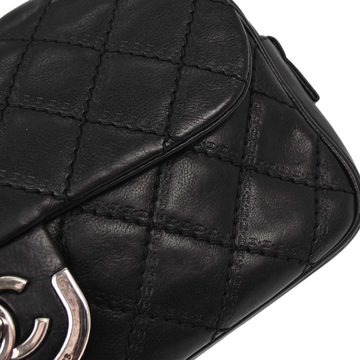 Chanel 2013-2014 Black Calfskin Coco Sporran Shoulder Bag