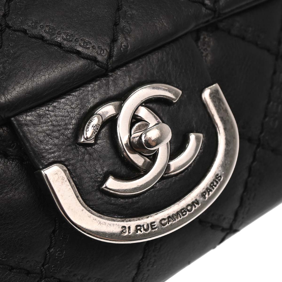 Chanel 2013-2014 Black Calfskin Coco Sporran Shoulder Bag