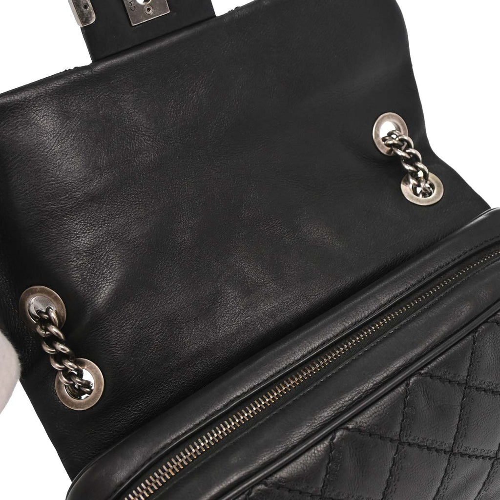 Chanel 2013-2014 Black Calfskin Coco Sporran Shoulder Bag