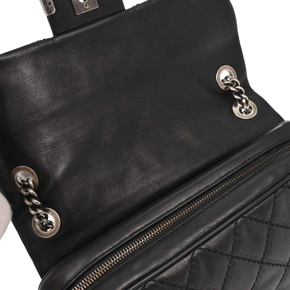 Chanel 2013-2014 Black Calfskin Coco Sporran Shoulder Bag