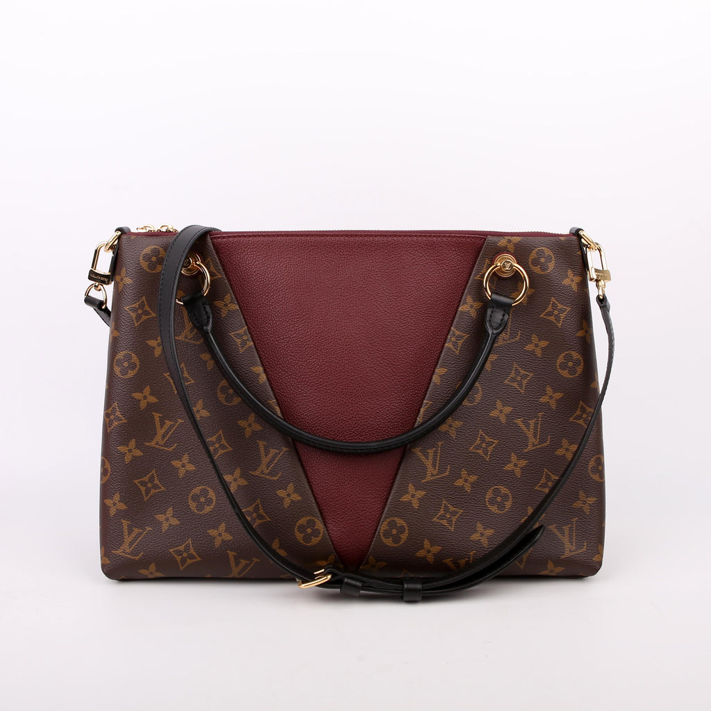 V Tote MM Monogram Black/Berry