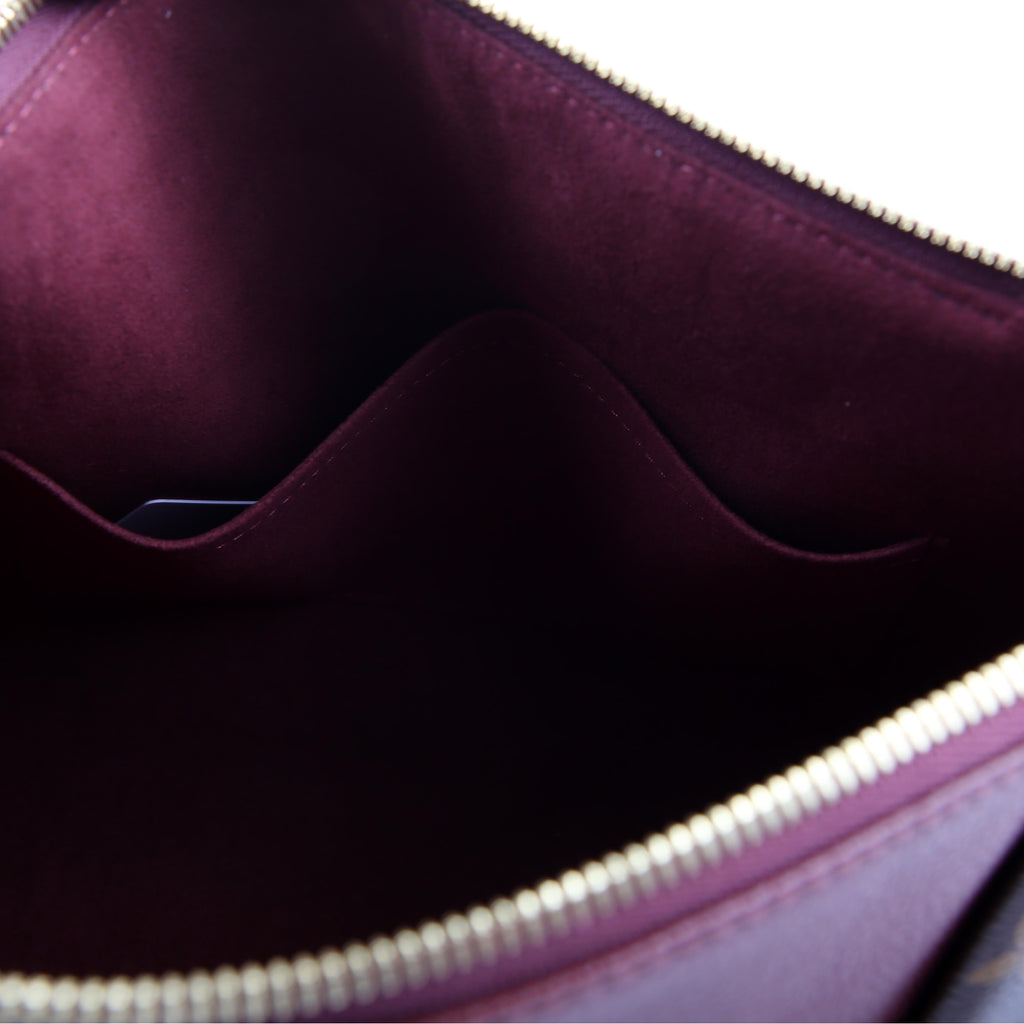 V Tote MM Monogram Black/Berry