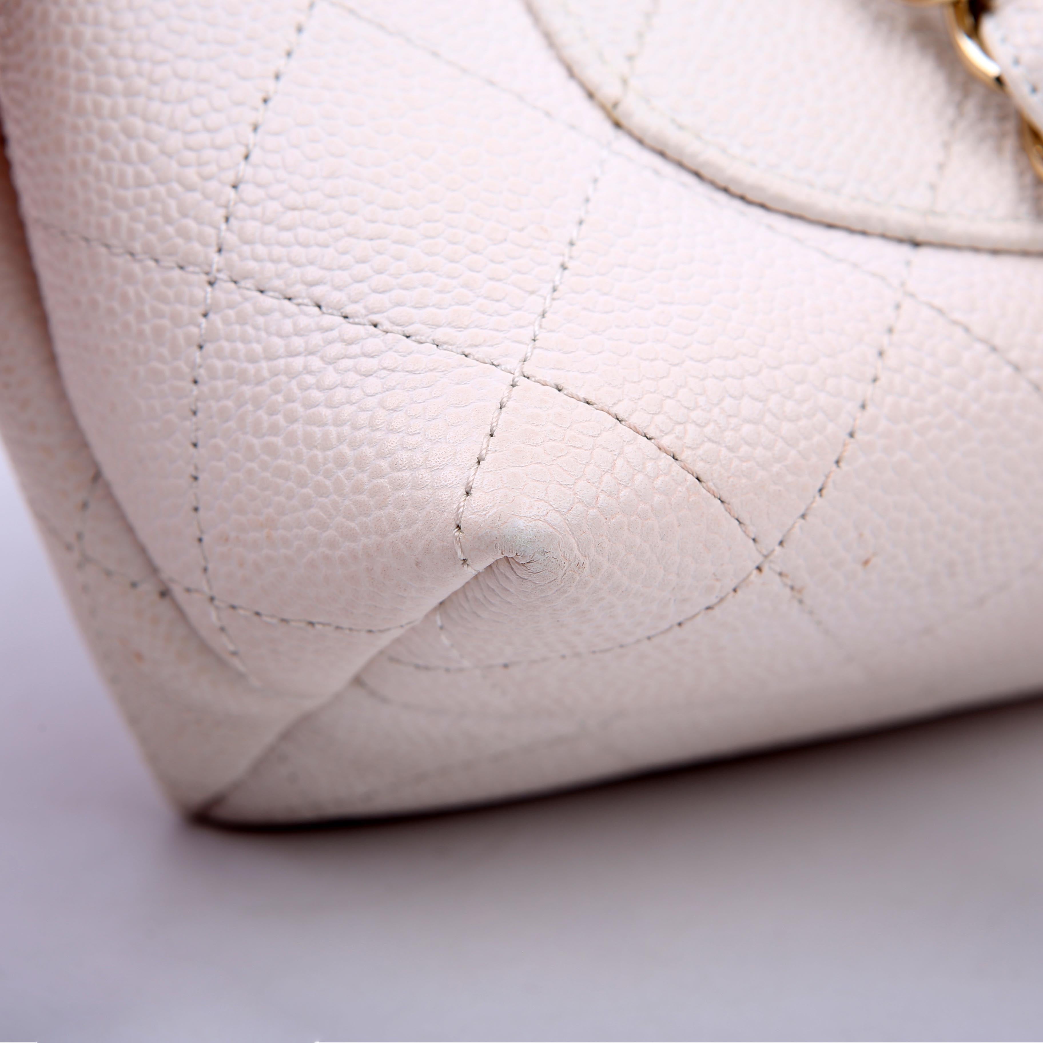 City Walk Flap Medium Caviar 29M White