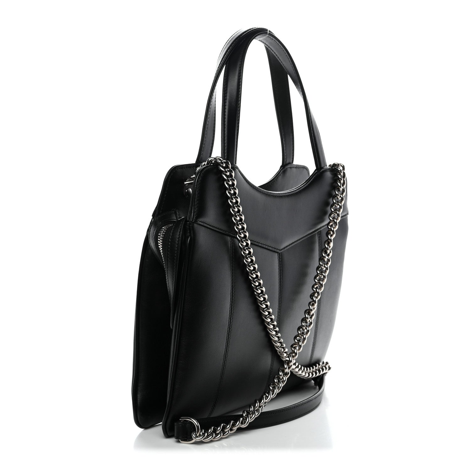Gucci Calfskin Petite GG Small Tote Bag Black
