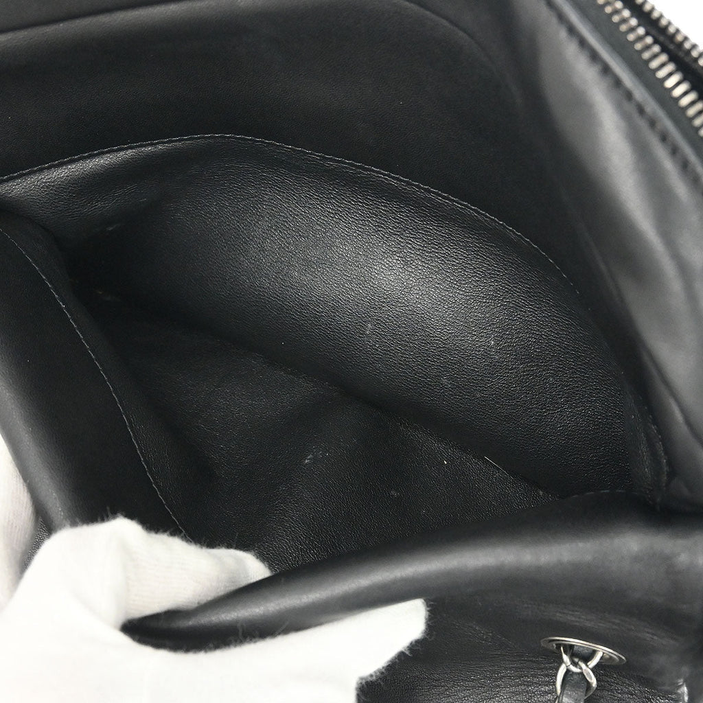 Chanel 2012-2013 Black Rabbit Fur Shoulder Bag