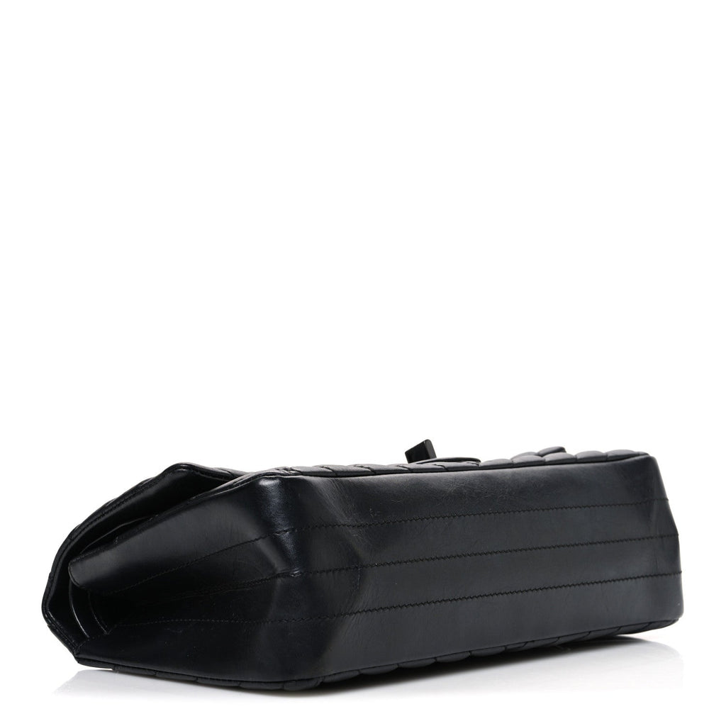 Chanel Aged Calfskin Chevron Quilted 2.55 Reissue 225 Flap So Black