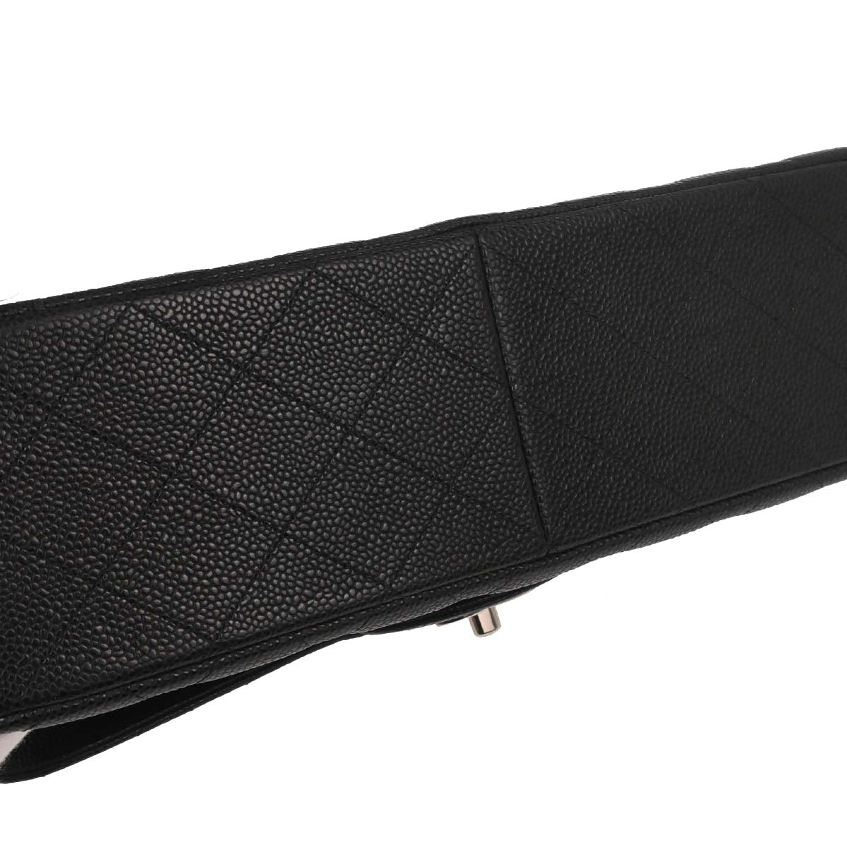 Chanel Black Caviar Skin Jumbo Classic Double Flap Shoulder Bag