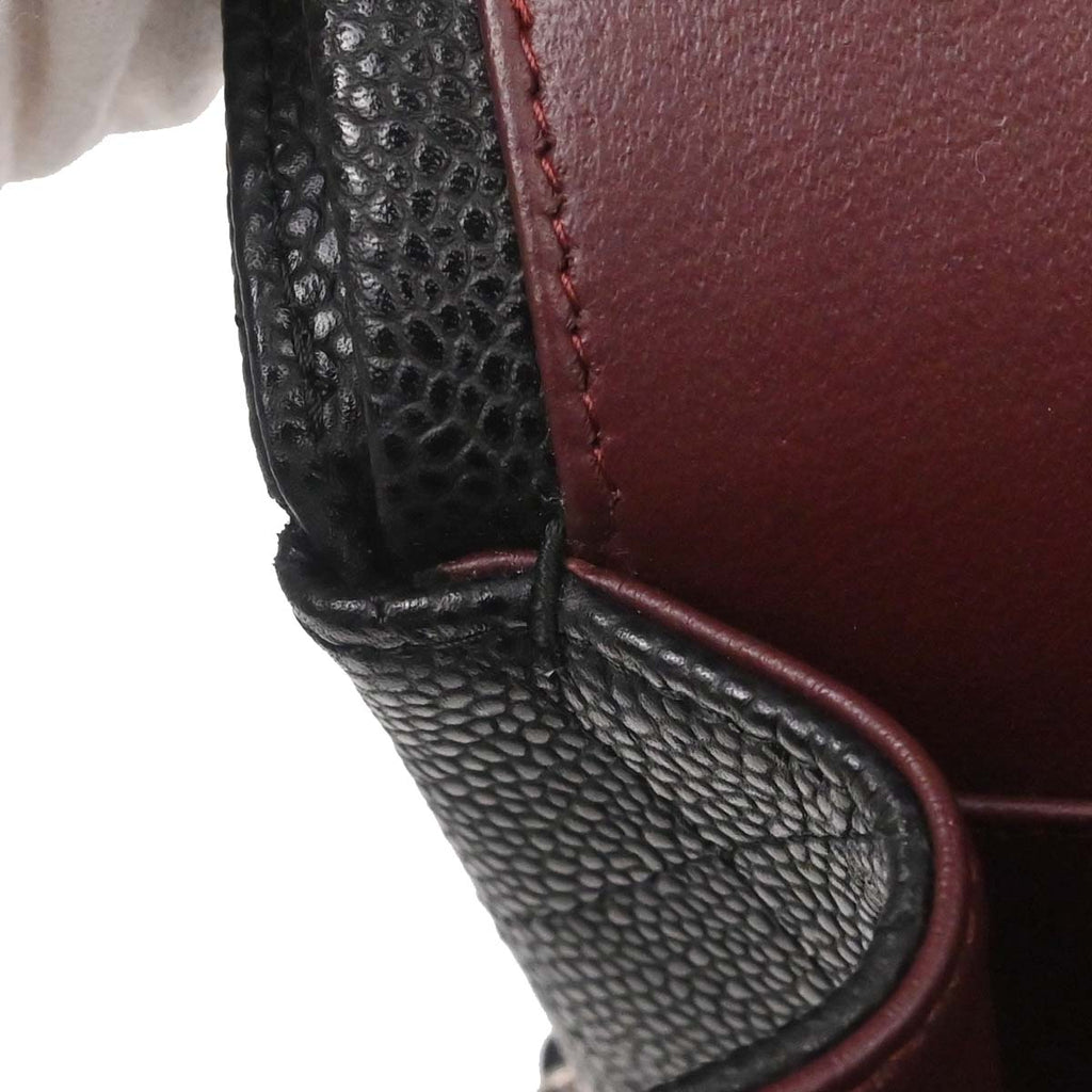 Chanel Black Caviar Skin Jumbo Classic Double Flap Shoulder Bag