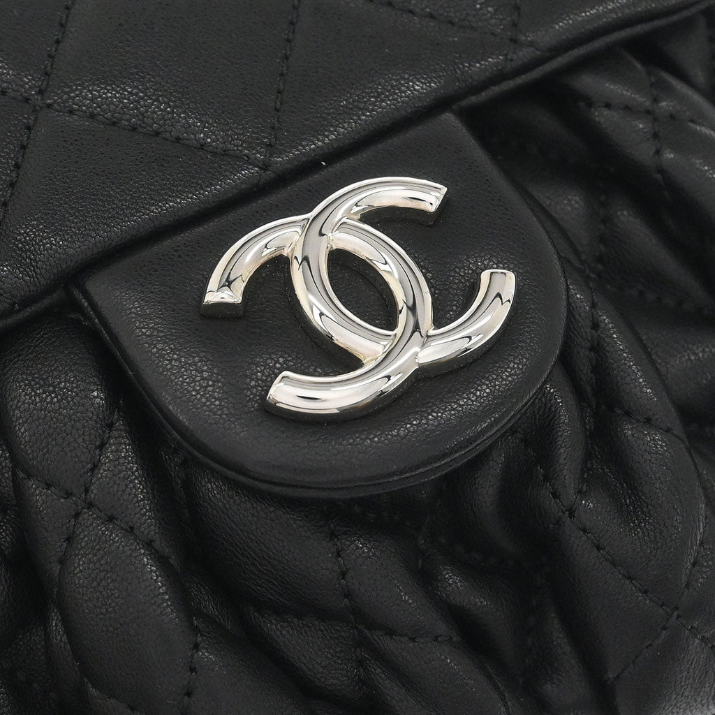 Chanel 2011 Black Calfskin Chain Around Shoulder Bag