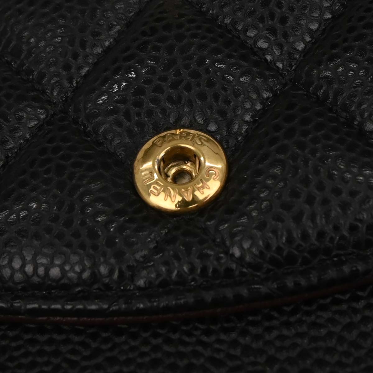 Chanel Black Caviar Skin Medium Classic Double Flap Shoulder Bag