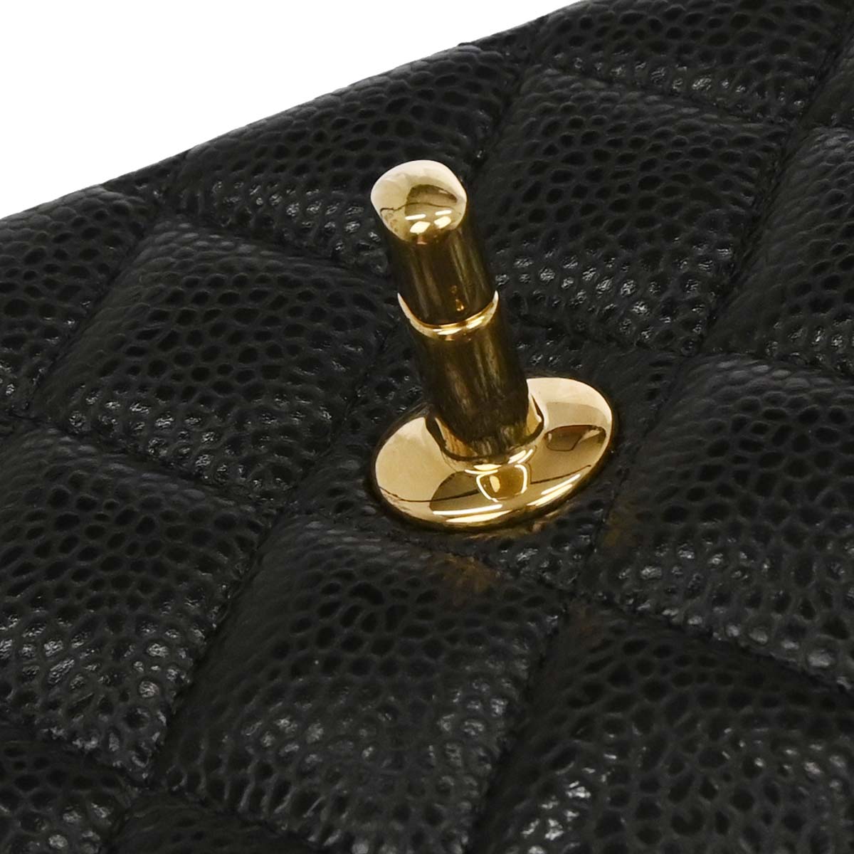 Chanel Black Caviar Skin Medium Classic Double Flap Shoulder Bag