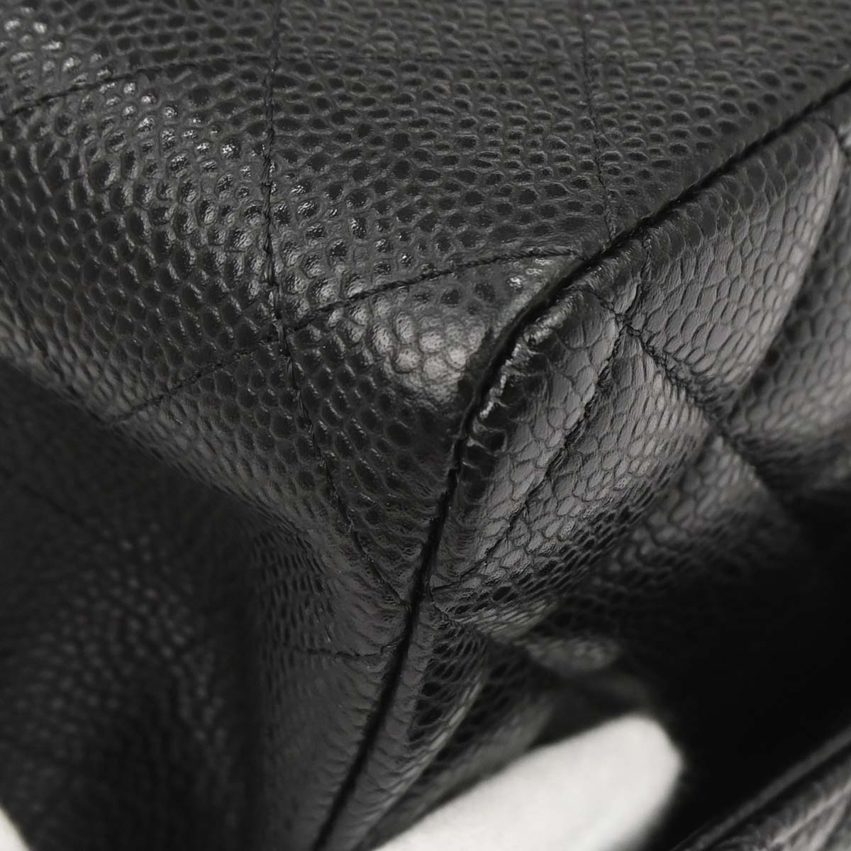 Chanel Black Caviar Skin Medium Classic Double Flap Shoulder Bag