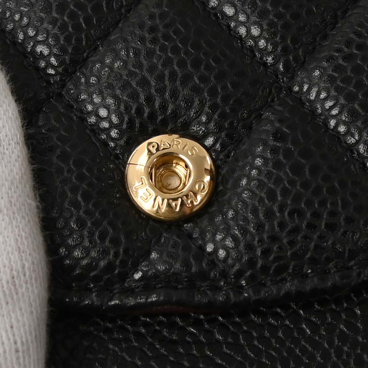 Chanel Black Caviar Skin Medium Classic Double Flap Shoulder Bag