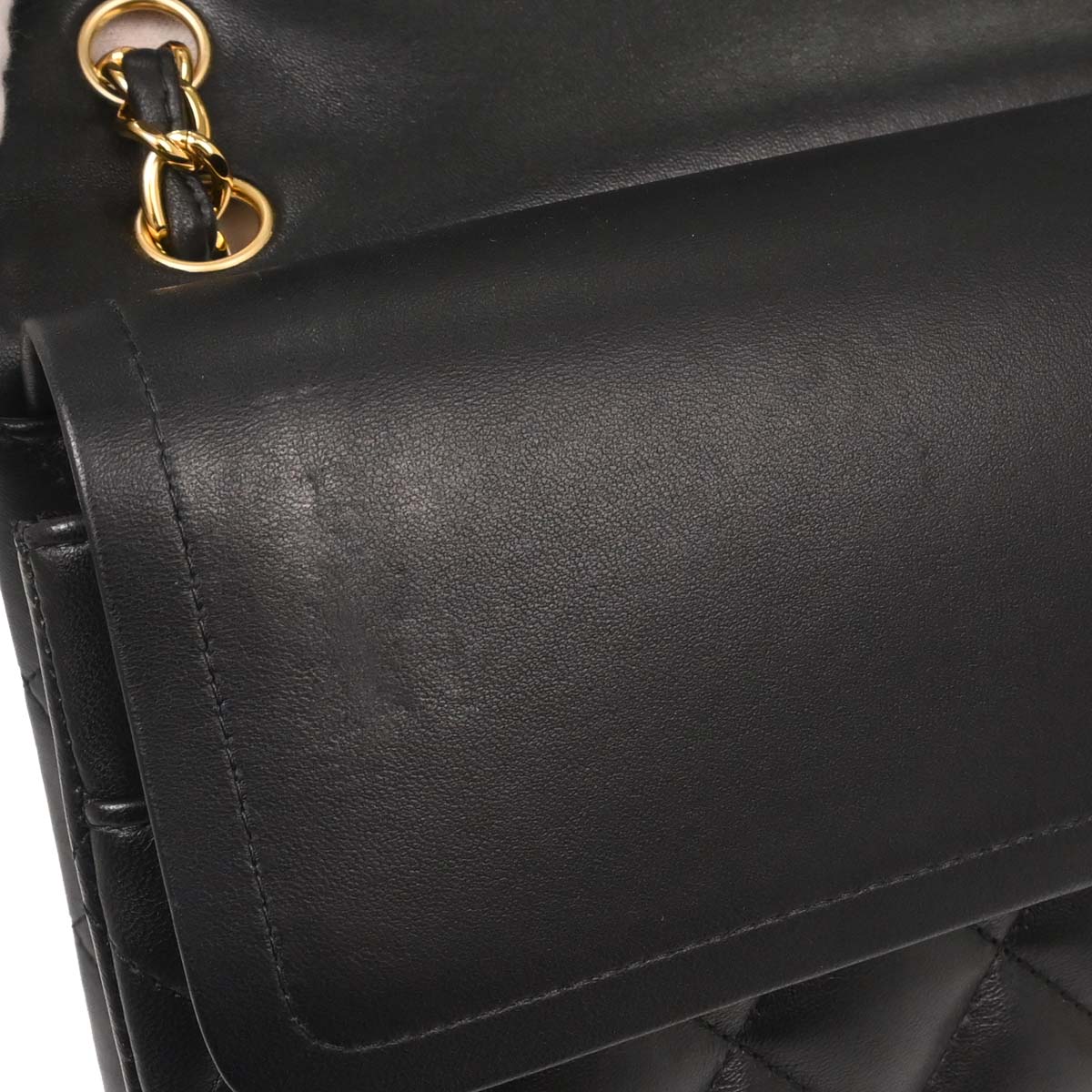 Chanel Black Lambskin Jumbo Classic Double Flap Shoulder Bag
