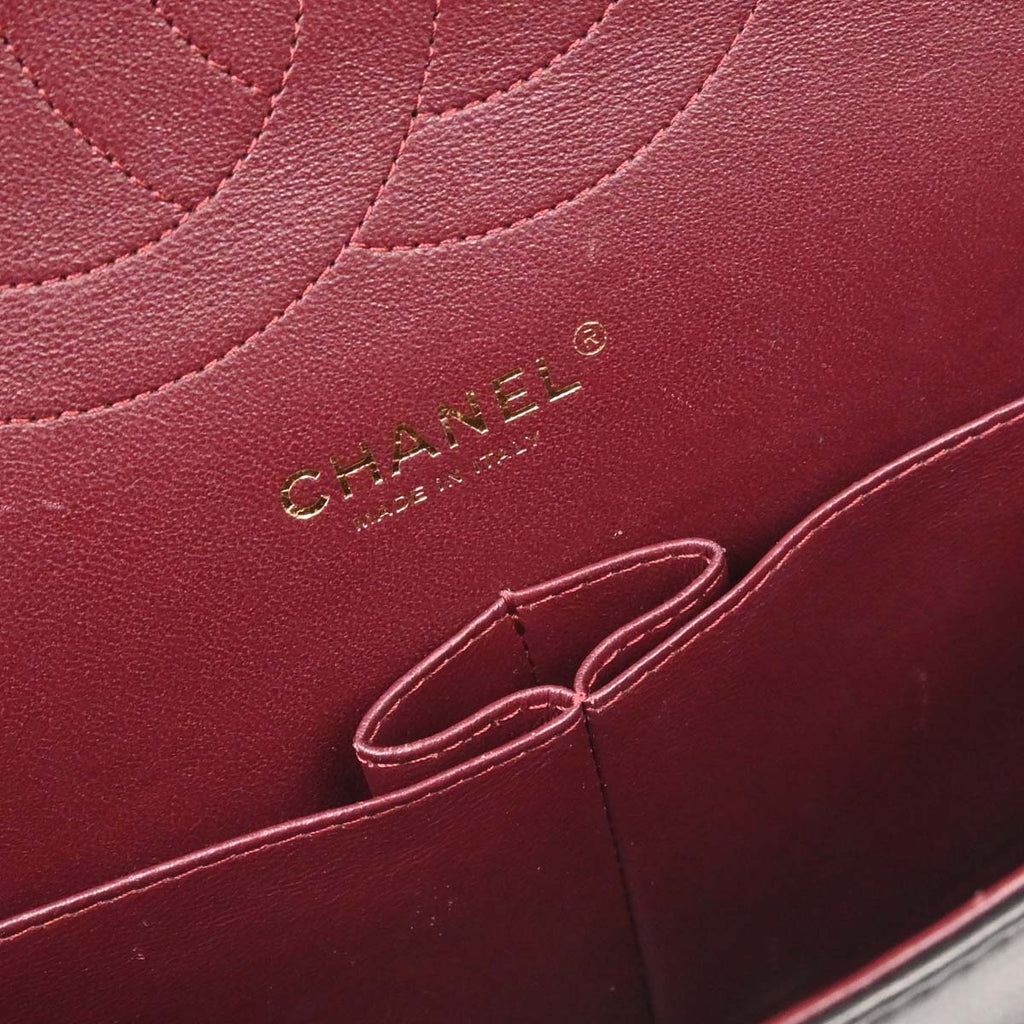 Chanel Black Lambskin Jumbo Classic Double Flap Shoulder Bag