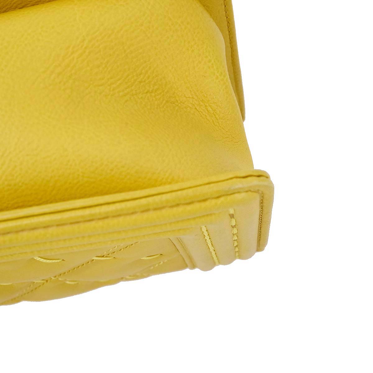 Boy Chanel Yellow Lambskin Medium Chain Shoulder Bag