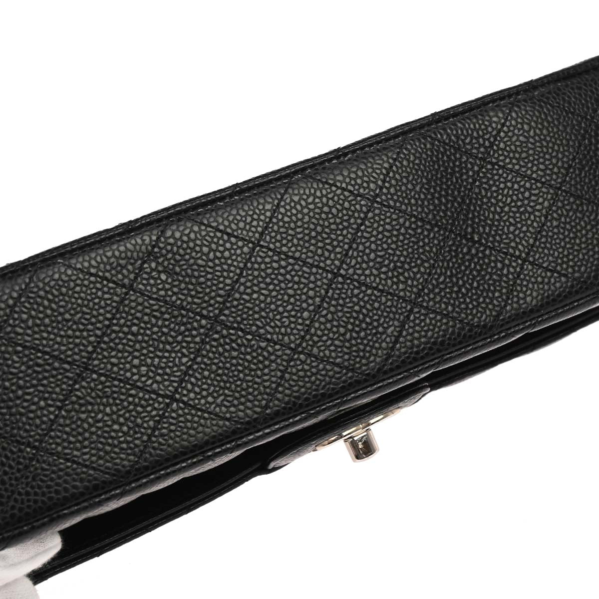 Chanel Black Caviar Skin Medium Classic Double Flap Shoulder Bag
