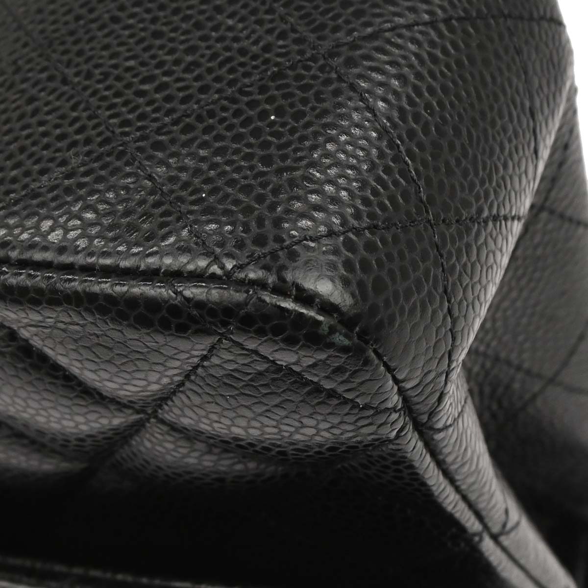 Chanel Black Caviar Skin Medium Classic Double Flap Shoulder Bag