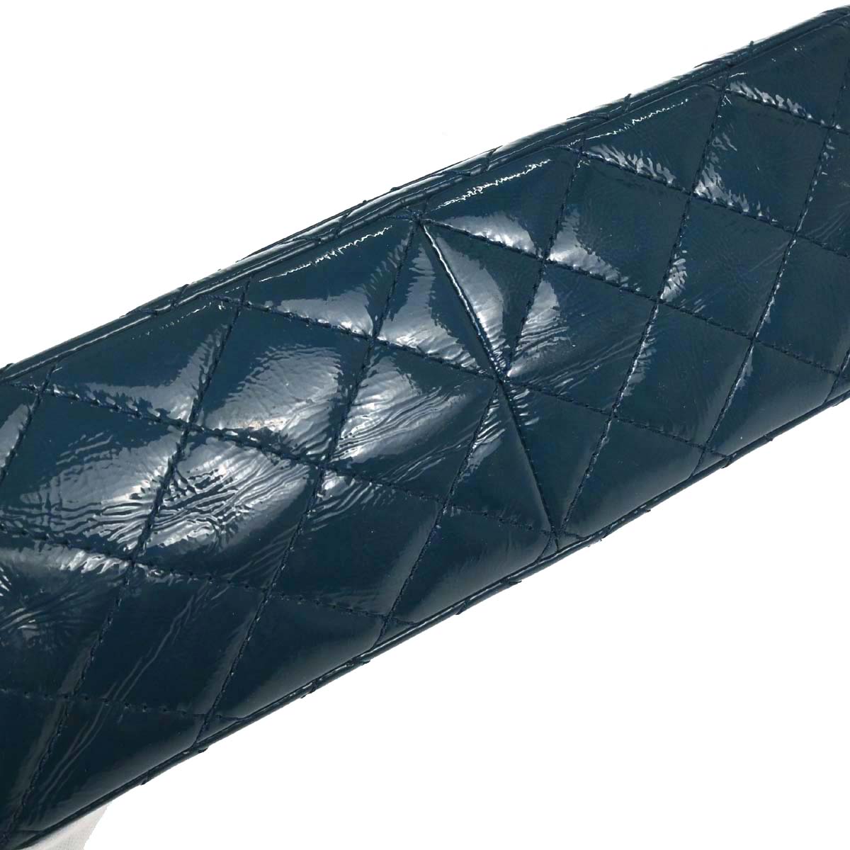 Chanel Blue Patent Leather 2.55 Double Flap Shoulder Bag