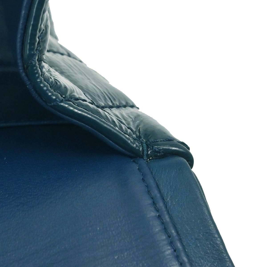 Chanel Blue Patent Leather 2.55 Double Flap Shoulder Bag